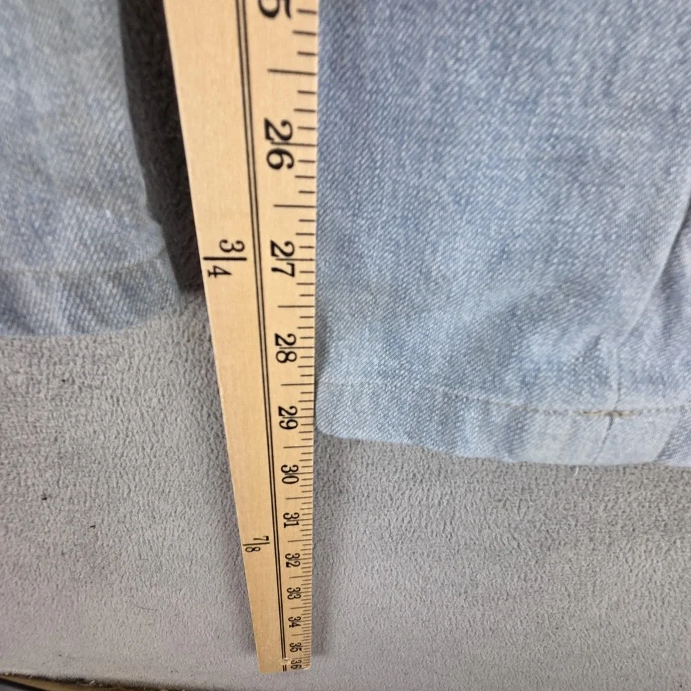 VTG Levis Engineered Jeans Mens Blue Twisted Light Wash Altered Hem Fits 36x30